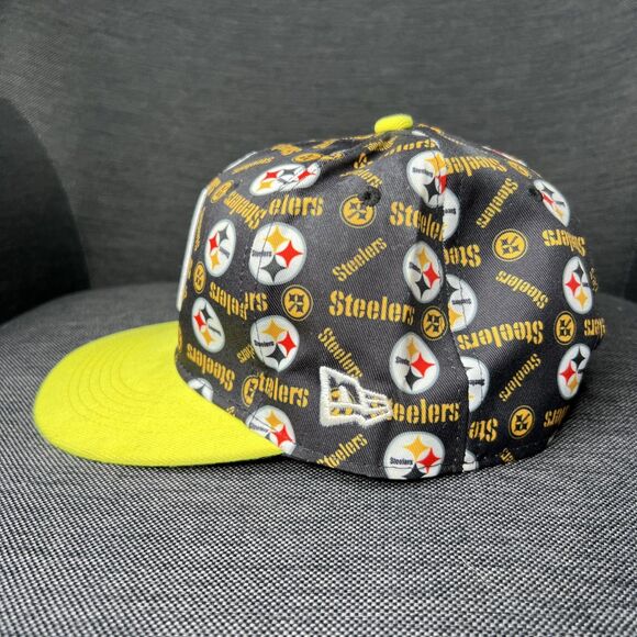 New Era Mens Pittsburgh Steelers All Over Print Hat Cap Snap Back NFL Football - Picture 4 of 9